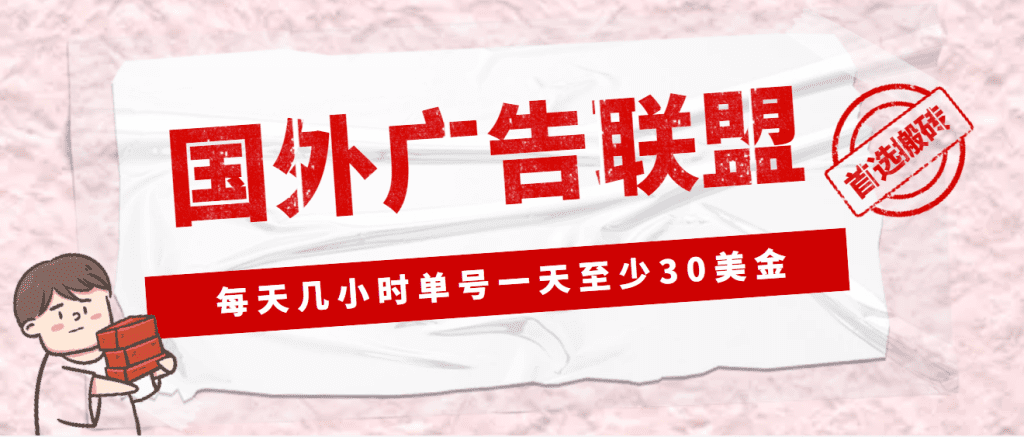 外面收费1980最新国外LEAD广告联盟搬砖项目，单号一天至少30美金(详细教程)-有道网创